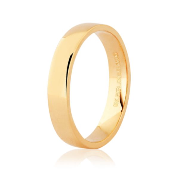 Aliança De Ouro 18k 3,80mm Anatômica - 75.0252.02.0000 - MICHELETTI JOIAS