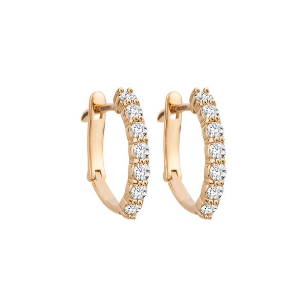 Brinco Tipo Argola Ouro 18k Com Brilhantes - MI29173 - MICHELETTI JOIAS