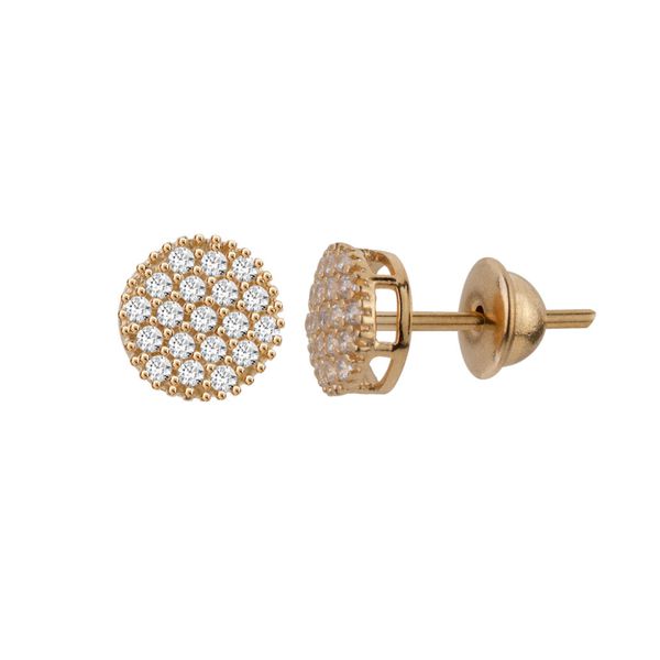 Brinco De Ouro 18k Chuveiro Cravejado Pedras Zircônia - MI29... - MICHELETTI JOIAS