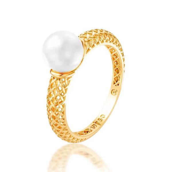 Anel de Ouro 18K com Pérola e Filigrana - MI30835 - MICHELETTI JOIAS