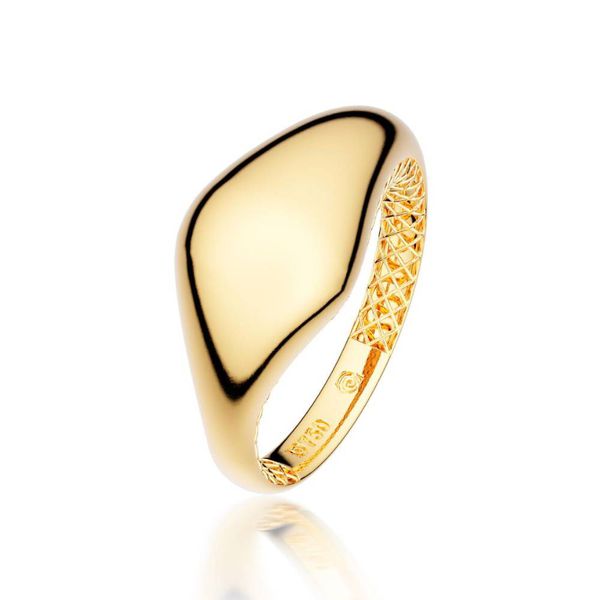 Anel de Ouro 18K Tubular com Filigrana - MI30807 - MICHELETTI JOIAS