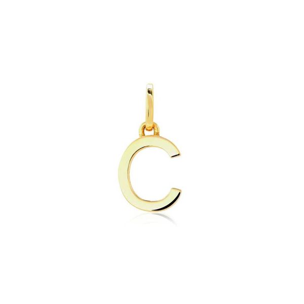 Pingente de Letra C Pequeno em Ouro 18K - MI30800 - MICHELETTI JOIAS