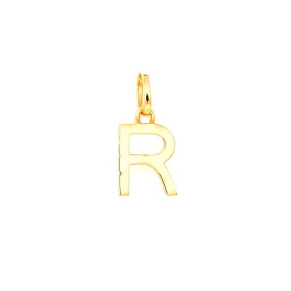 Pingente de Letra R Pequeno em Ouro 18K - MI30804 - MICHELETTI JOIAS