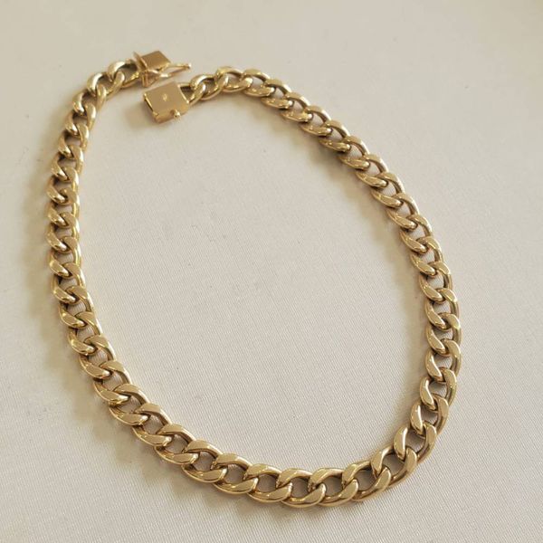 Pulseira Groumet de Ouro Amarelo 18K 21cm - MI14472 - MICHELETTI JOIAS