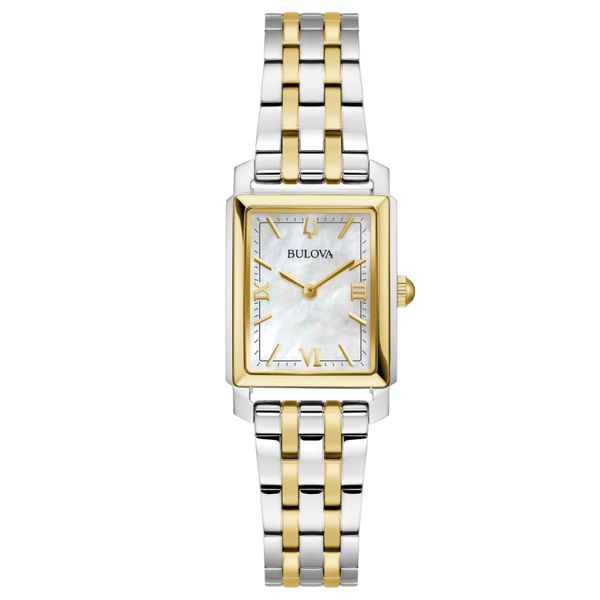 Relógio Bulova Feminino Sutton Bicolor Retangular - 98L308 - MICHELETTI JOIAS