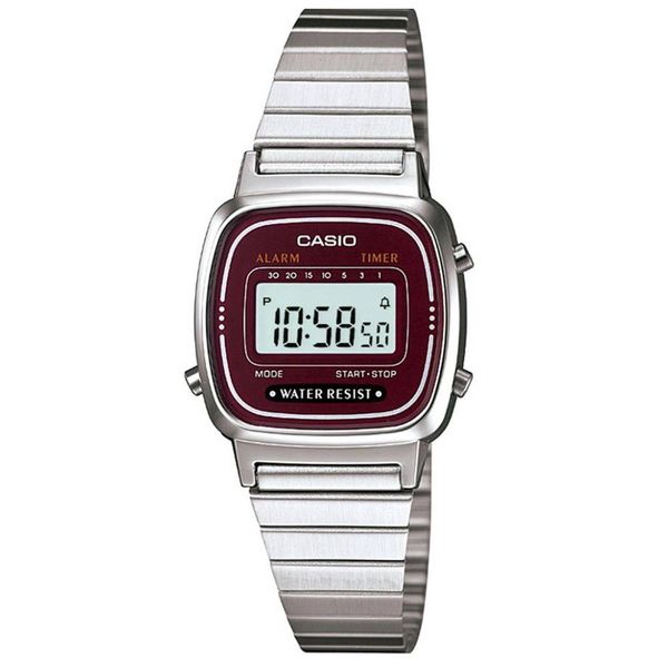Relogio Casio Vintage Digital LA670WA-4DF Vinho - LA670WA-4D - MICHELETTI JOIAS