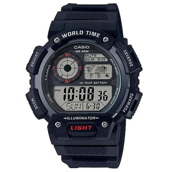 Relógio Casio Masculino Hora-Mundi AE-1400WH-1AVD - AE-1400W... - MICHELETTI JOIAS