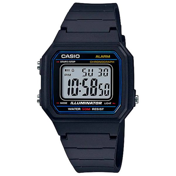Relógio Casio Standard Quadrado Digital Preto - W-217H-1AVDF - MICHELETTI JOIAS