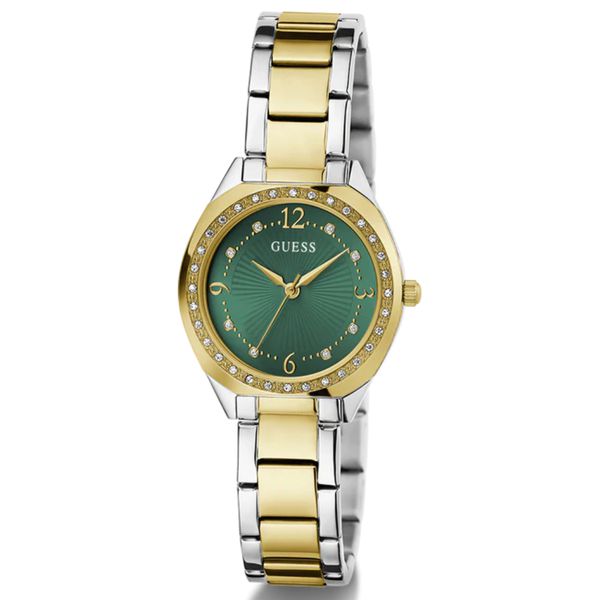 Relógio Guess Feminino Bicolor Mostrador Verde - GW0767L4 - MICHELETTI JOIAS