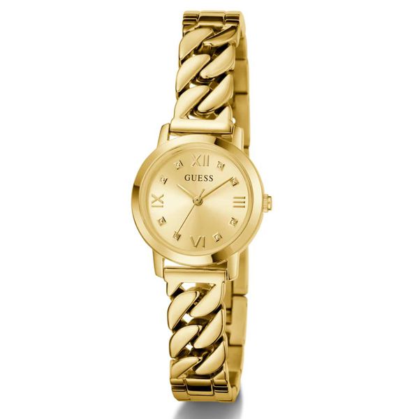 Relógio Guess Feminino Dourado Pulseira Corrente GW0867L2 - ... - MICHELETTI JOIAS