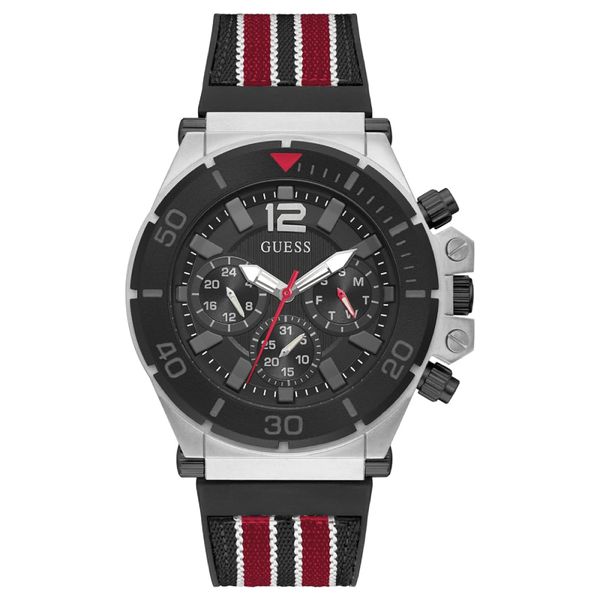 Relógio Guess Masculino Multifunção Preto e Vermelho 