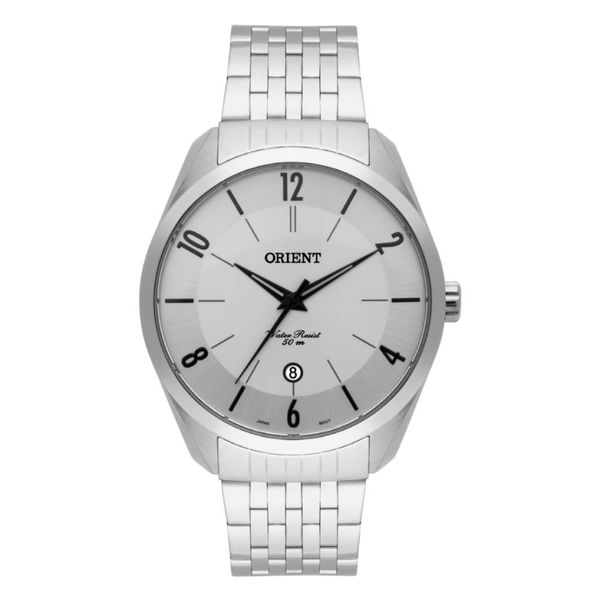 Relógio Orient Masculino Clássico Mostrador Prata - MBSS1300... - MICHELETTI JOIAS