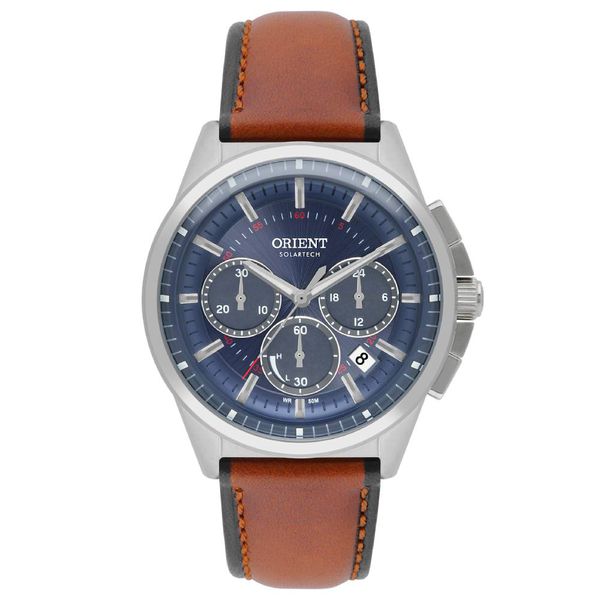 Relógio Orient Masculino Vintage Couro Solartech - MBSCC064 - MICHELETTI JOIAS