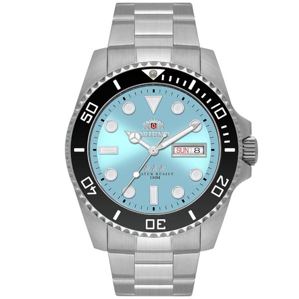 Relógio Orient Masculino Automático Submariner Azul Claro - ... - MICHELETTI JOIAS