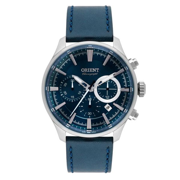 Relógio Orient Masculino Cronógrafo Pulseira de Couro MBSCC0... - MICHELETTI JOIAS