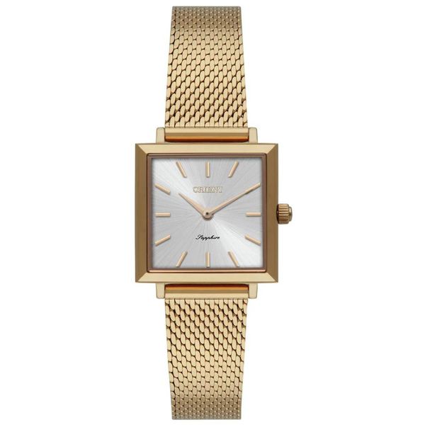 Relógio Orient Feminino Dourado Quadrado Pulseira Esteira - ... - MICHELETTI JOIAS