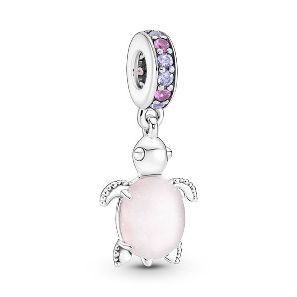 Charm Pandora Pendente Tartaruga Marinha Rosa - 798939C02 - MICHELETTI JOIAS