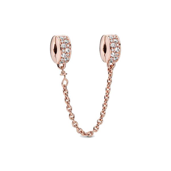 Corrente De Segurança Pandora Rose Elegância - 786322CZ-05 - MICHELETTI JOIAS