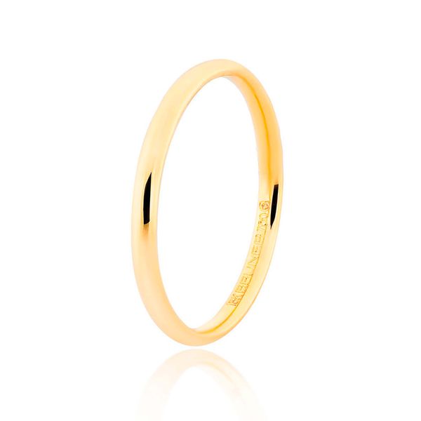 Aliança Unitária Lisa Ouro Amarelo 18K 2mm - 75.0015.02.000... - MICHELETTI JOIAS