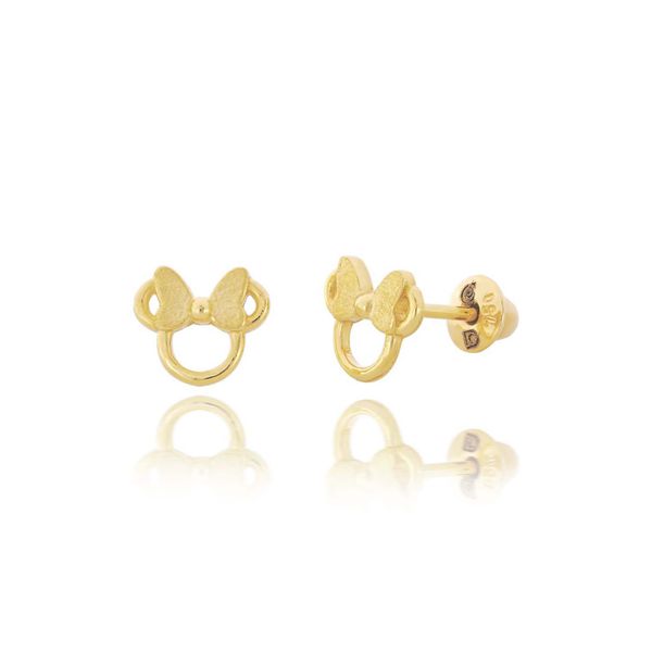 Brinco Infantil Orelhinha Ouro Amarelo 18K - MI27388 - MICHELETTI JOIAS