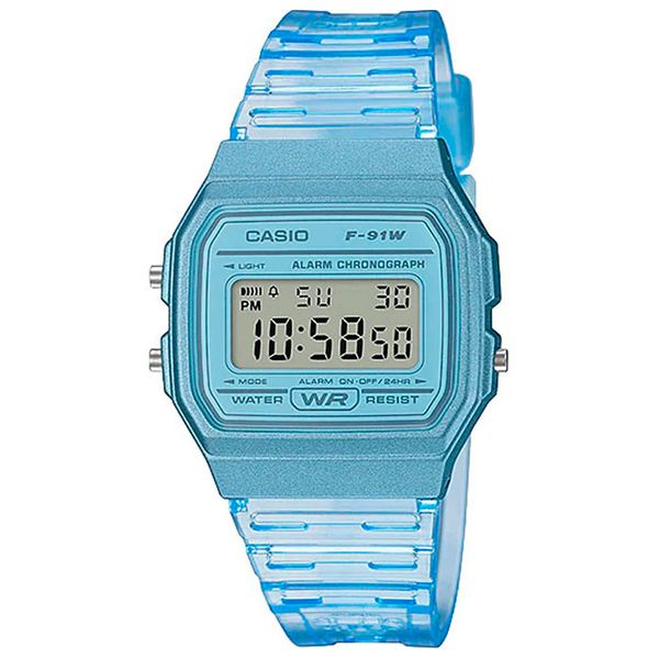 Relógio Casio Digital Azul com Pulseira de Borracha