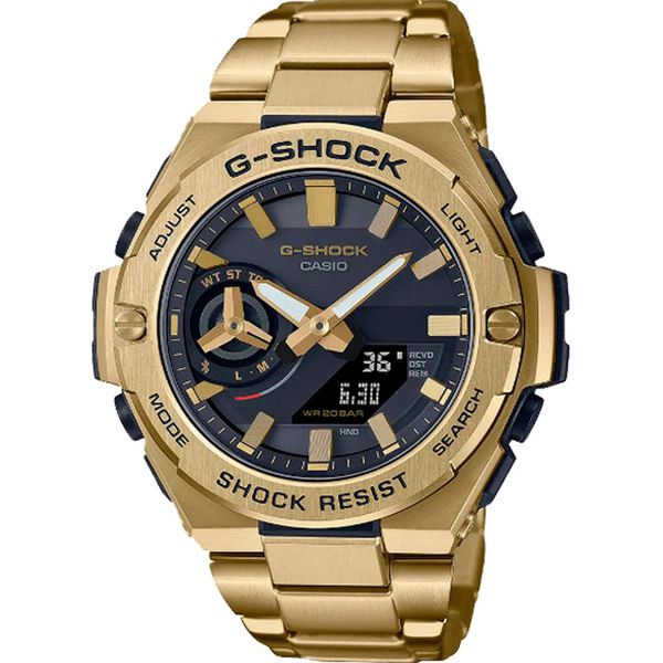 Relógio G-Shock Aço Dourado Com Mostrador Preto
