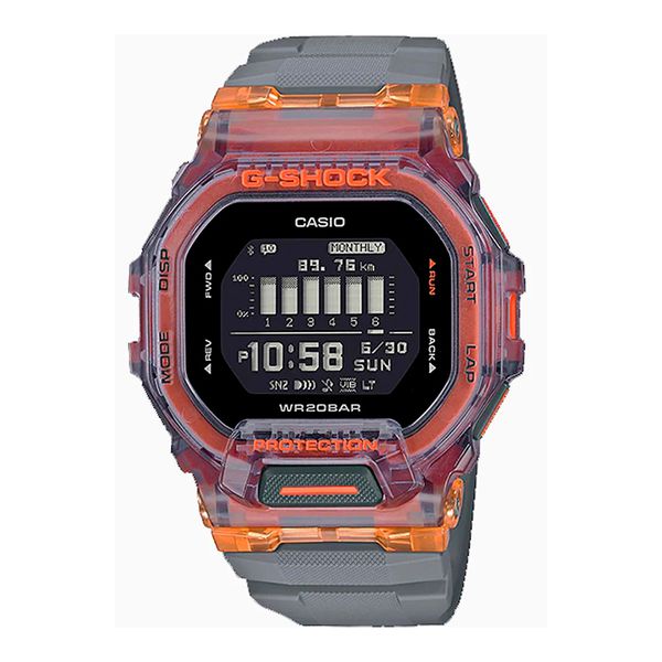Relógio G-Shock Digital G-Squad Cinza e Laranja GBD-200SM-1A5DR