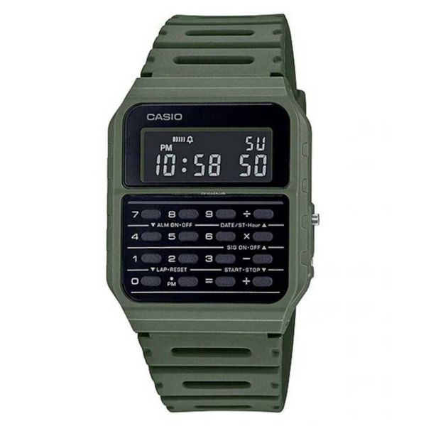 Relógio Casio Data-Bank Calculadora Verde Militar - CA-53WF-... - MICHELETTI JOIAS