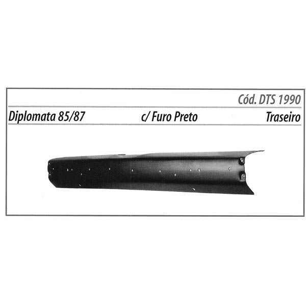 Parachoque Traseiro Opala entre 1985 a 1987 - Preto 