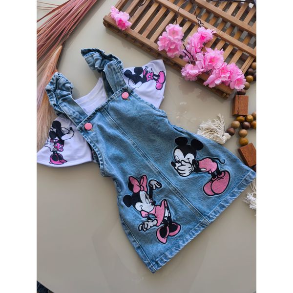 Salopete Jeans Minnie e mickey 