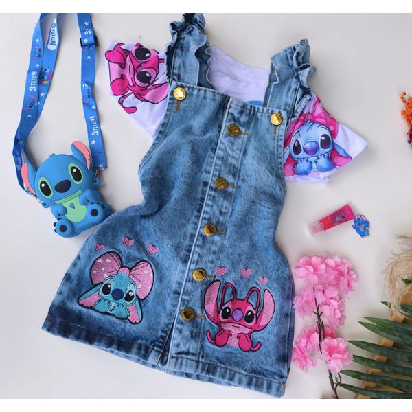 Salopete Jeans Stitch e angel 