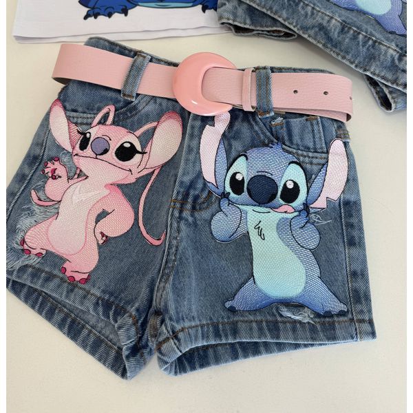 Shorts Personalizado Stitch e angel 