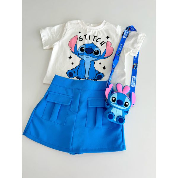 Conjunto Stitch Estrelinhas 