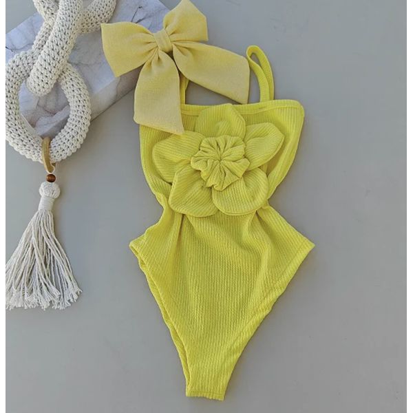 Body flor Amarelo 