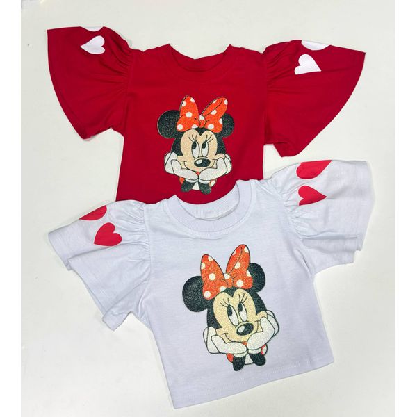 Blusa Cropped minnie 