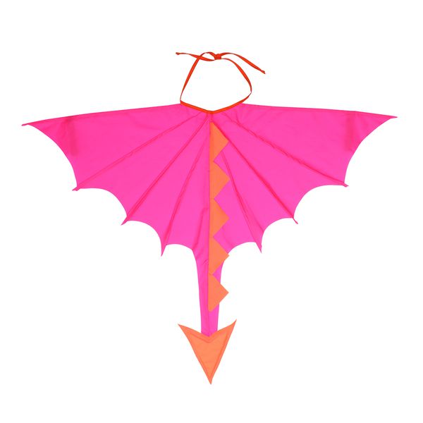 Fantasia asa dragão pink e laranja