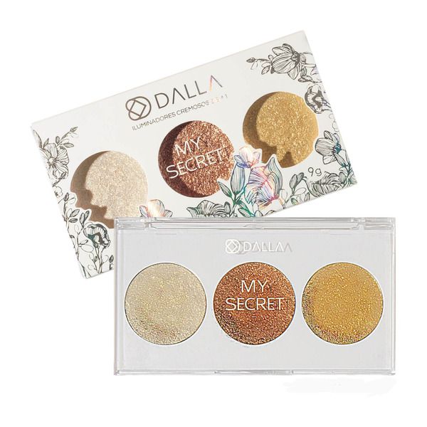 Paleta de Iluminador Cremoso 5 em 1 Dalla My Secret