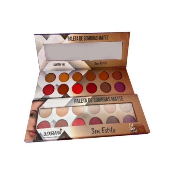 Paleta de Sombras Matte Seu Estilo 12 Cores Ludurana