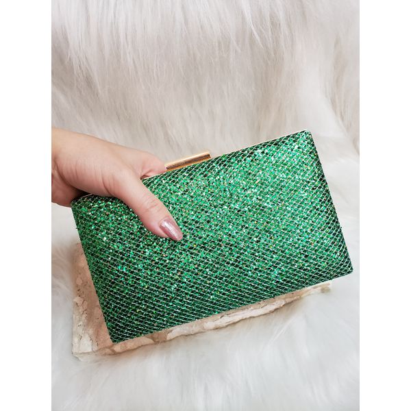 Clutch holográfica verde
