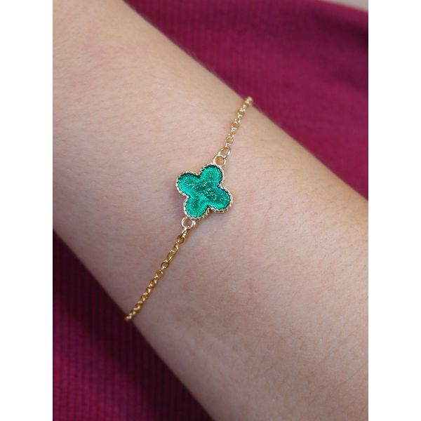 Pulseira trevo verde