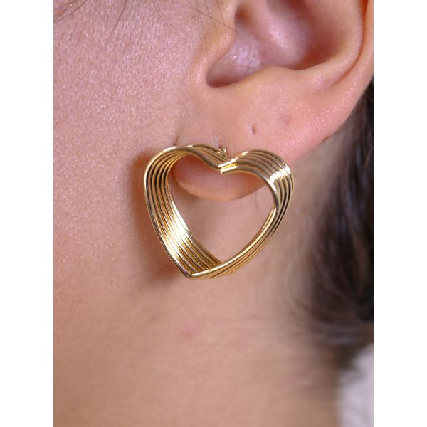 Brinco aros coração