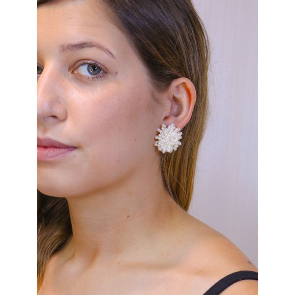 Brinco chuveirinho de miçanga