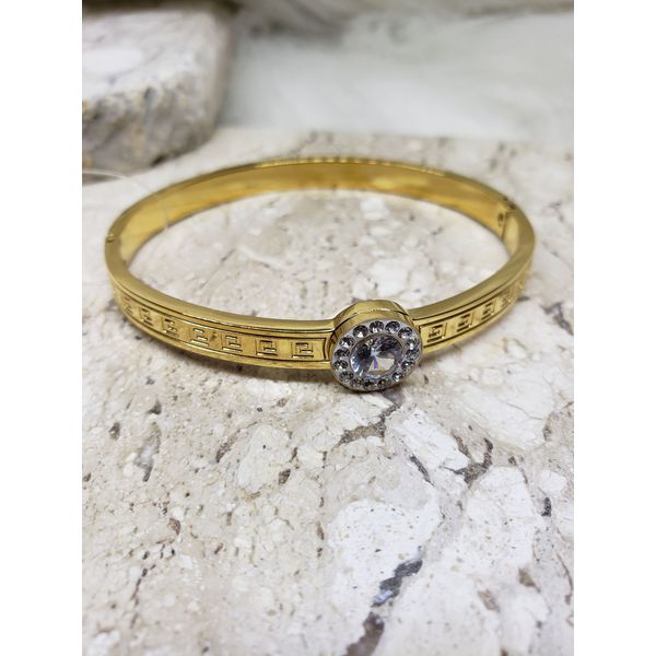 Bracelete Labirinto com Strass e Fecho