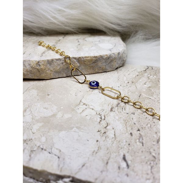 Pulseira Olho Grego Dourada