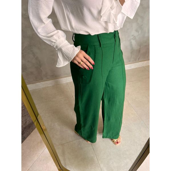 Pantalona de Linho Verde