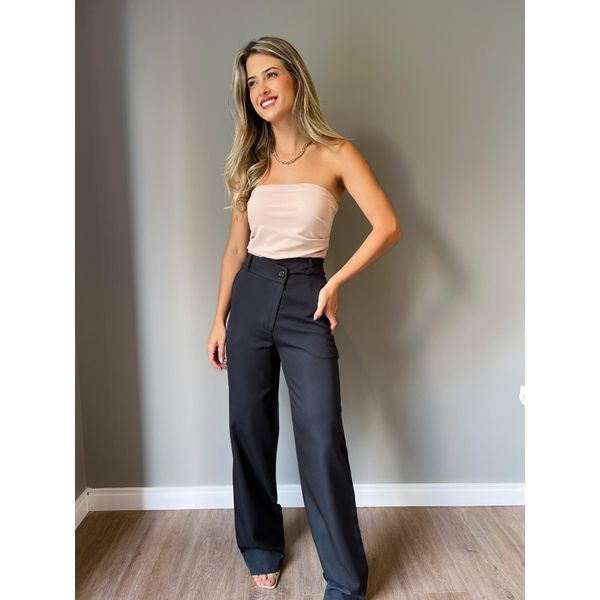 Calça pantalona clara discount