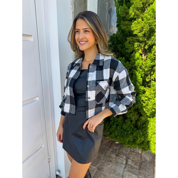 JAQUETA XADREZ PRETO
