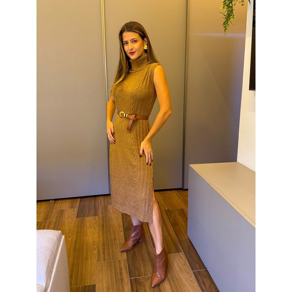 VESTIDO MAFER MARROM