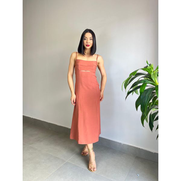 VESTIDO SAMARA MARROM