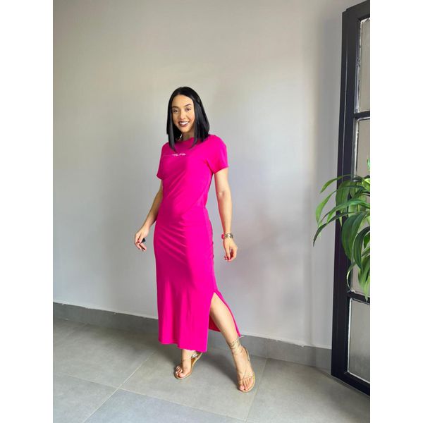 VESTIDO T-SHIRT ROSA